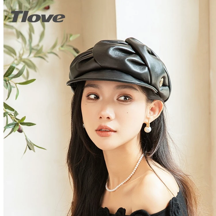 9517+时尚潮女士秋冬季新款英伦复古户外出街贝雷帽