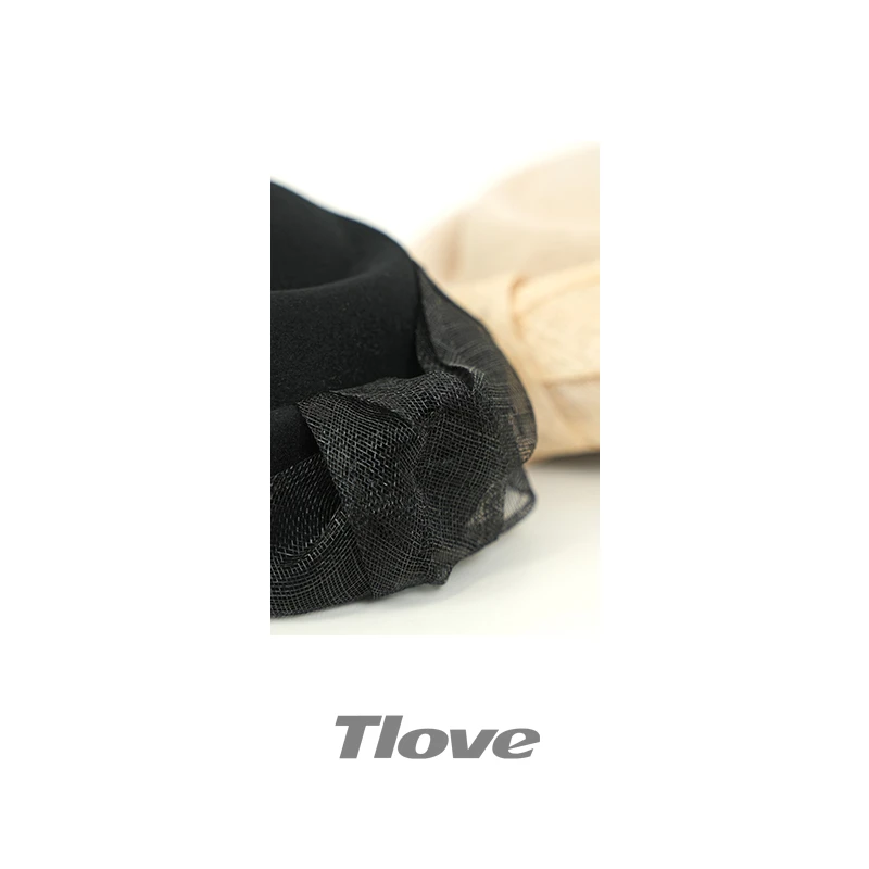 9753+TLOVE 新款秋冬羊毛贝雷帽出游度假优雅时尚草帽