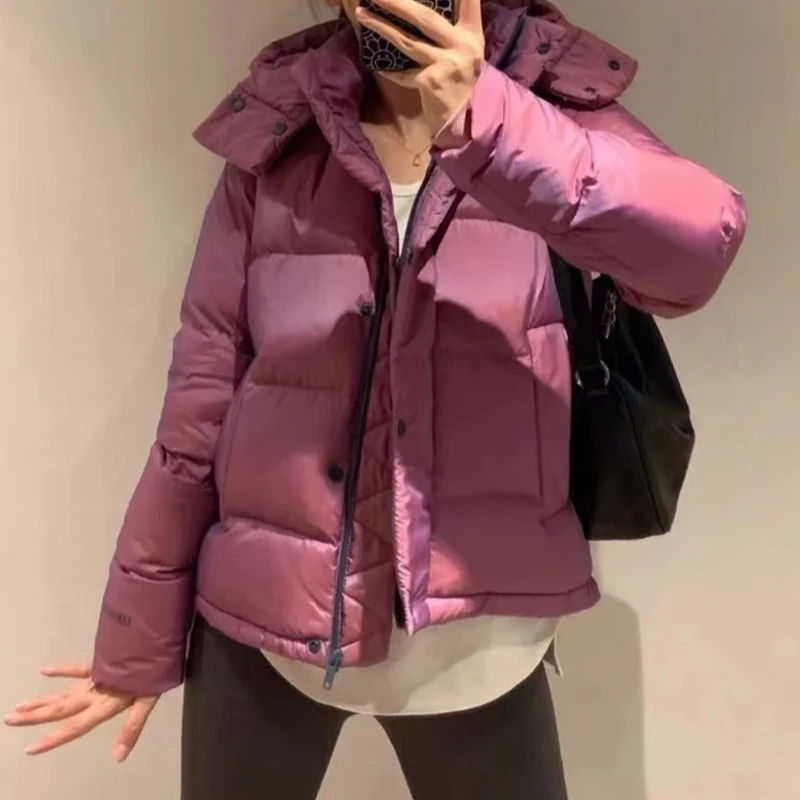 宝丫轻奢  女式时髦休闲保暖连帽鹅绒服外套K67