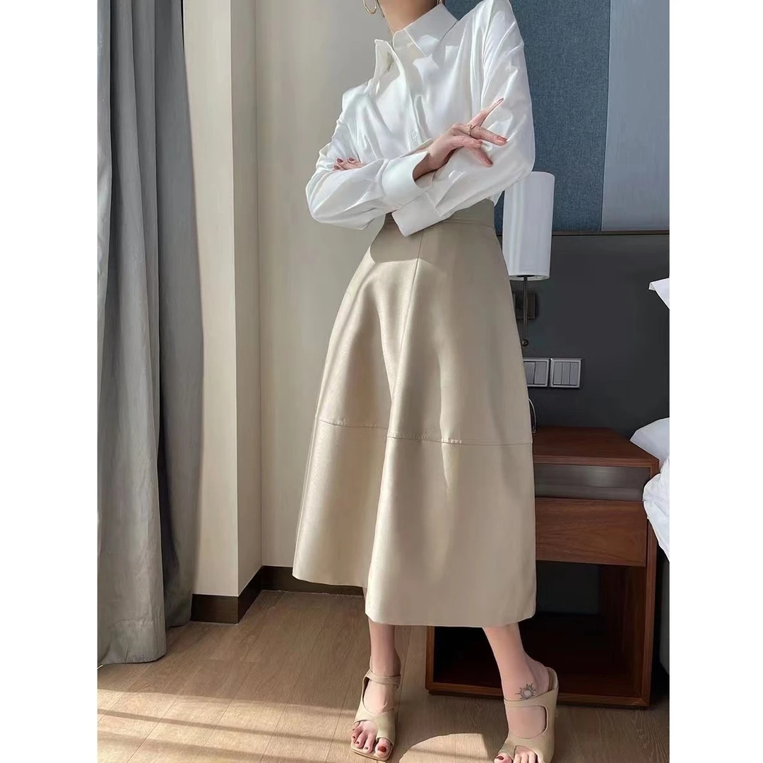 宝丫轻奢 女式精致优雅演绎复古赫本风高腰半身裙B4864裙子套装