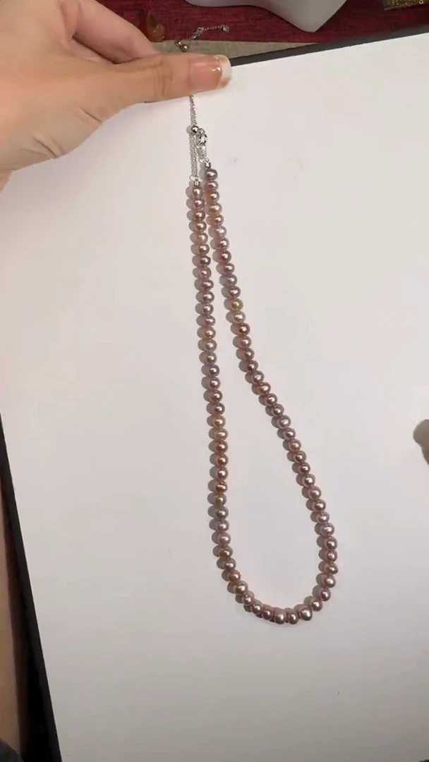 【闪购商品】淡水珍珠项链银S925镶嵌项链2