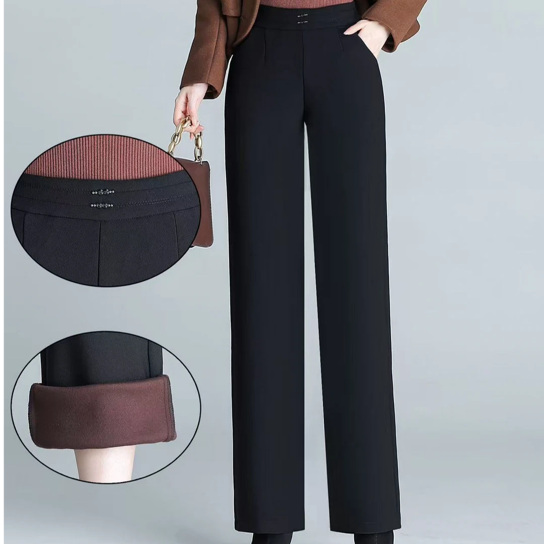 69加绒加厚保暖高弹直筒裤（裤长100左右）