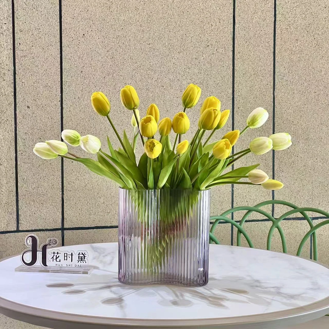 郁金香仿真花高品质防水保湿手感客厅家居摆件餐桌花艺装饰摆放