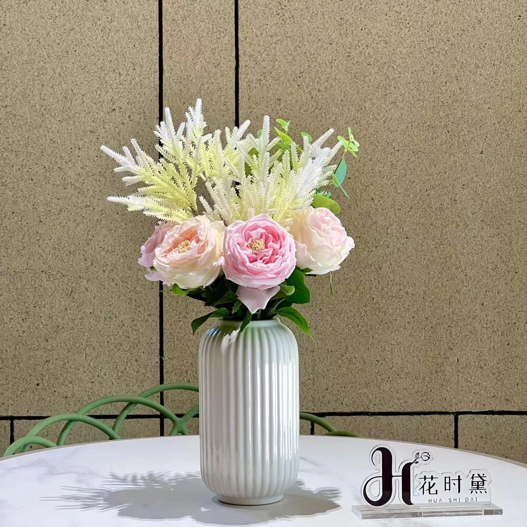 半亩花田 手感保湿奥斯汀花束简约百搭仿真花家居摆件