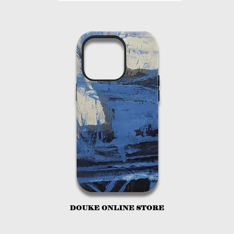 艺术涂鸦适用苹果15promax手机壳iphone16男14防摔11创意13简约12