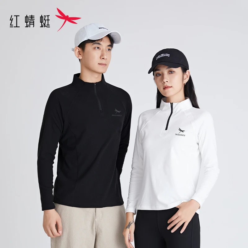 【仁汇优品X】红蜻蜓 情侣款长袖肌理感内搭卫衣打底衫立领保暖