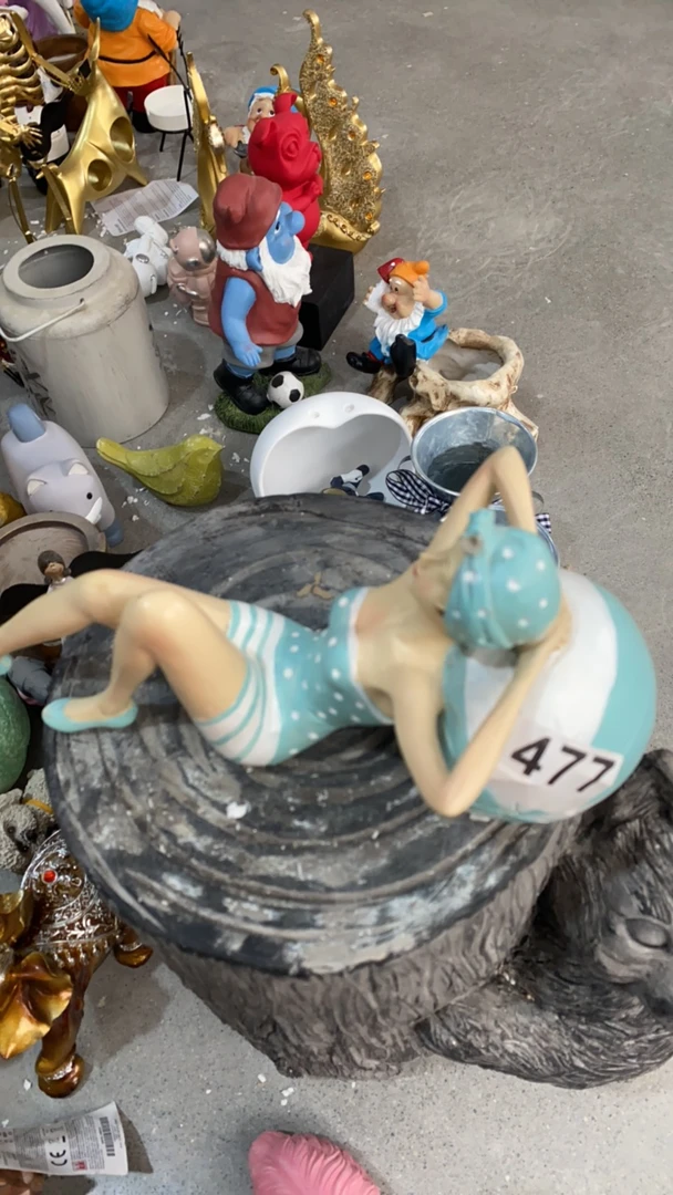 树脂蓝色泳装美女摆件