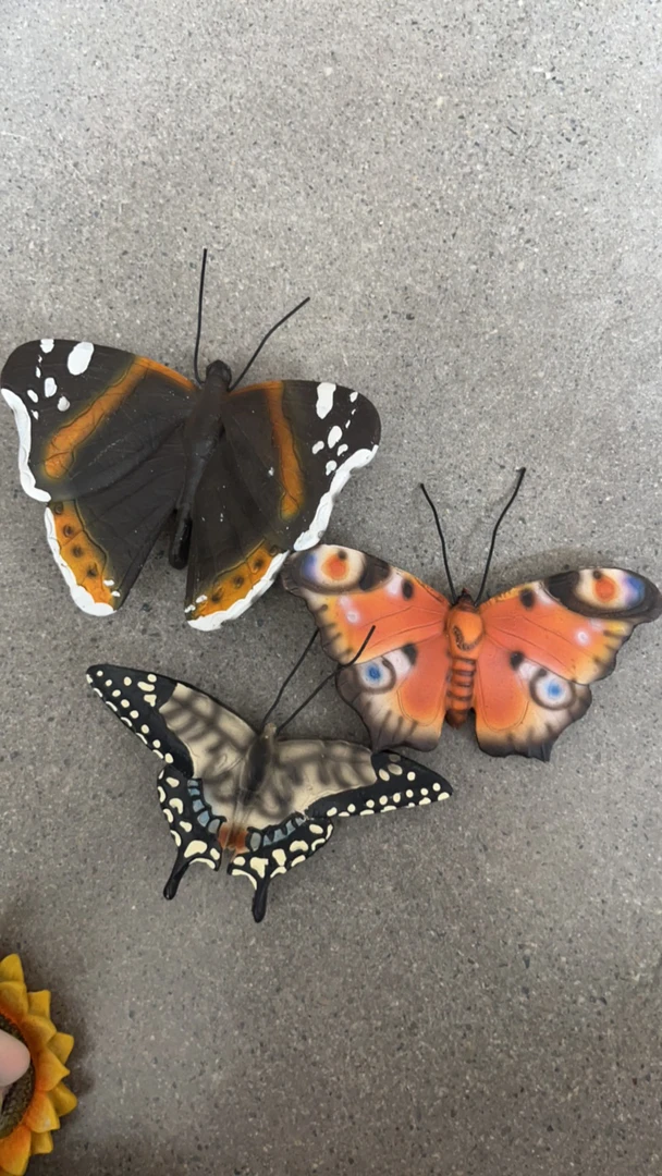 树脂蝴蝶墙挂三件套摆件