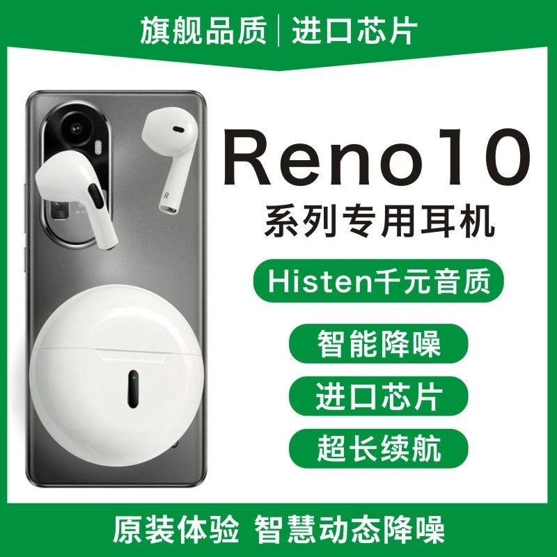 适用opporeno10/10pro+十无线蓝牙耳机专用大电量高端主动降噪