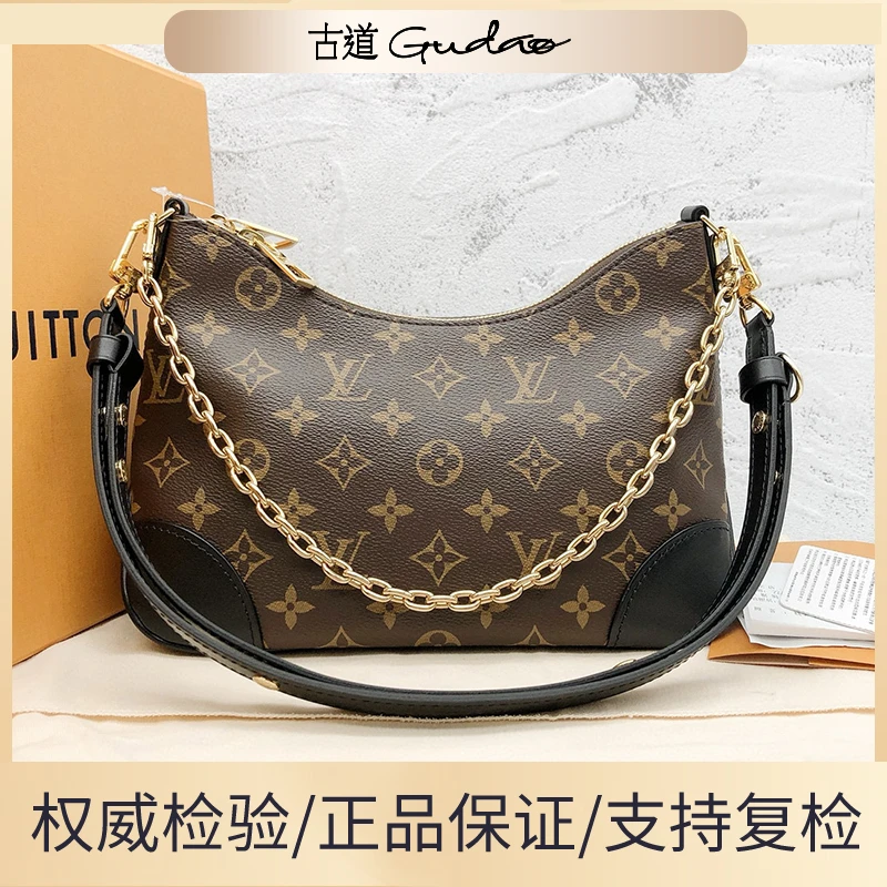 全新未使用 LouisVuitton/路易威登 lv老花拼黑牛角包芯片款闲置m