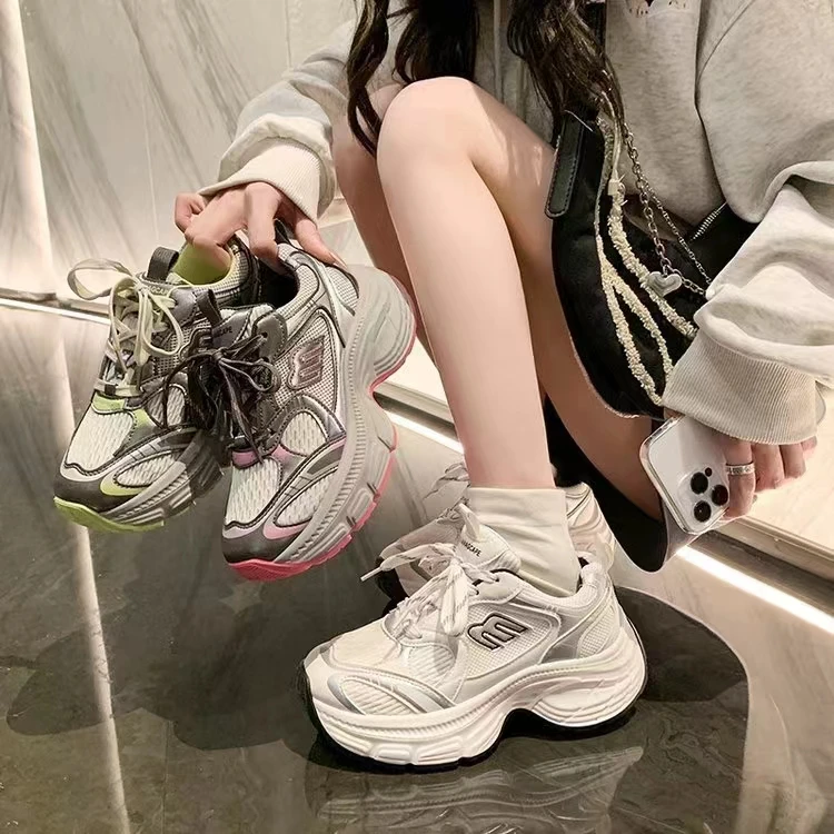 集合【婕婕】女鞋百搭透气厚底增高休闲运动鞋子潮流