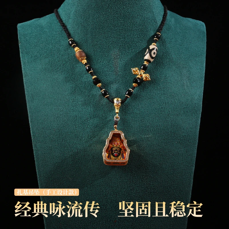 吊坠925银珐琅 菩斋阁 扎基民族风擦擦吊坠【0546】