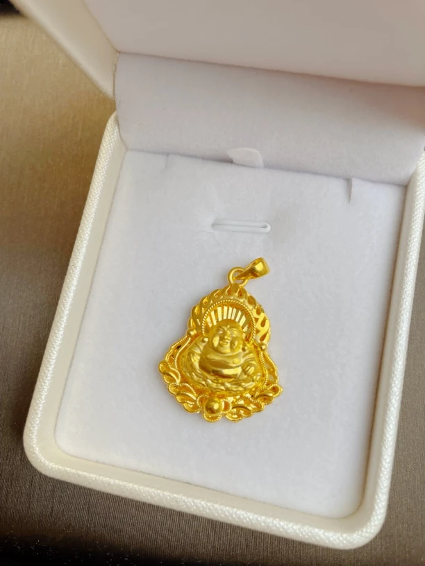 足金999火焰佛吊坠