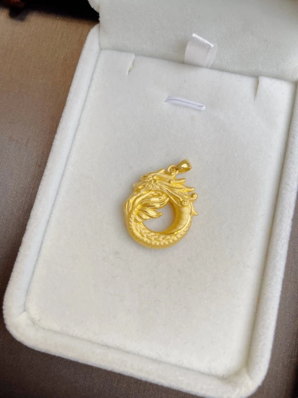 足金999龙平安扣吊坠