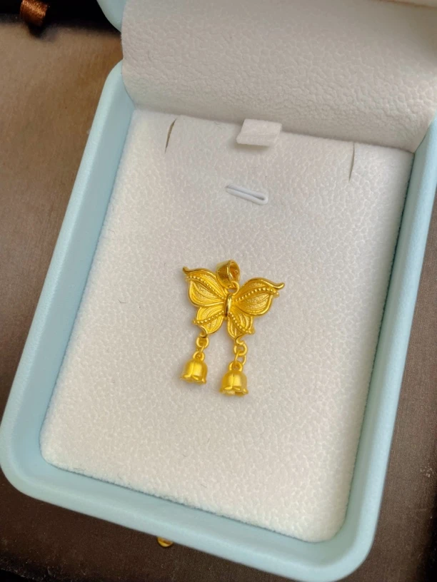 足金999蝴蝶吊坠