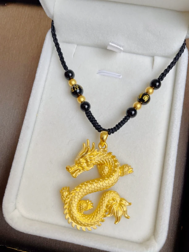 足金999游龙编织项链