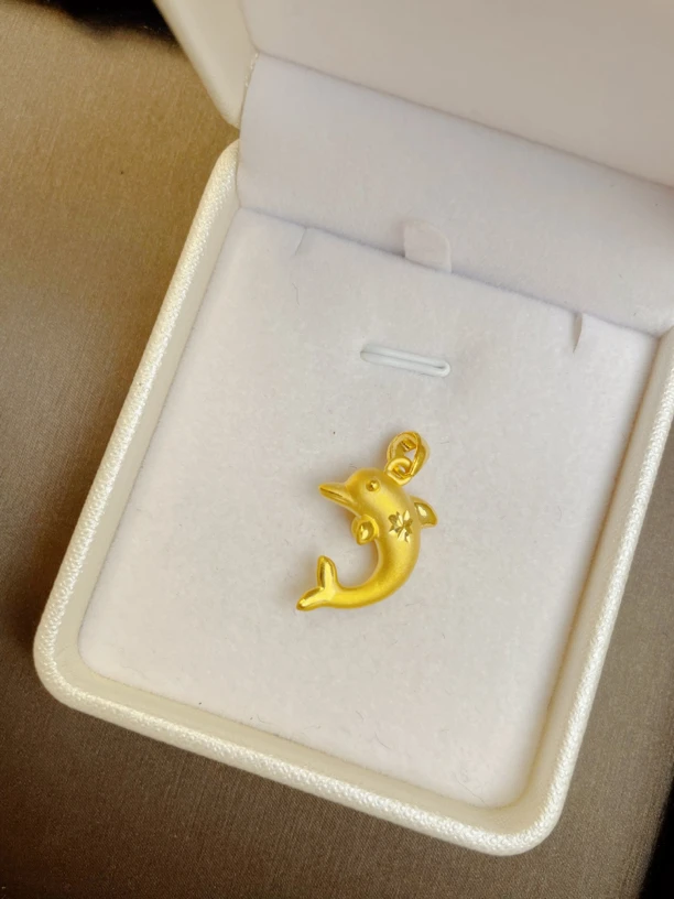 足金999海豚吊坠