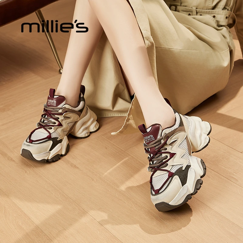 妙丽厚底增高显瘦老爹鞋女鞋2025秋冬新款加绒加厚运动休闲鞋棉鞋