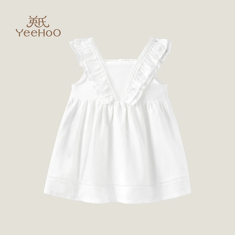 YeeHoO/英氏女童连衣裙宝宝吊带裙23夏季背心裙礼服YRLFJ2P303A
