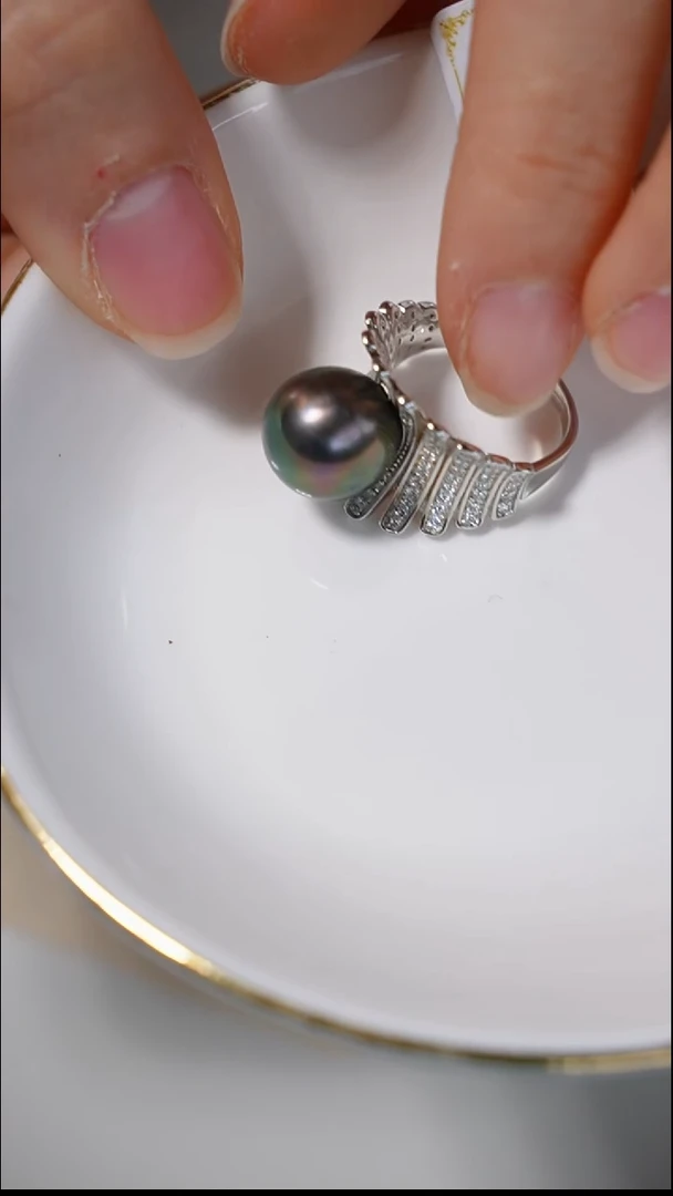 【闪购商品】海水珍珠戒指未镶嵌大溪地戒指