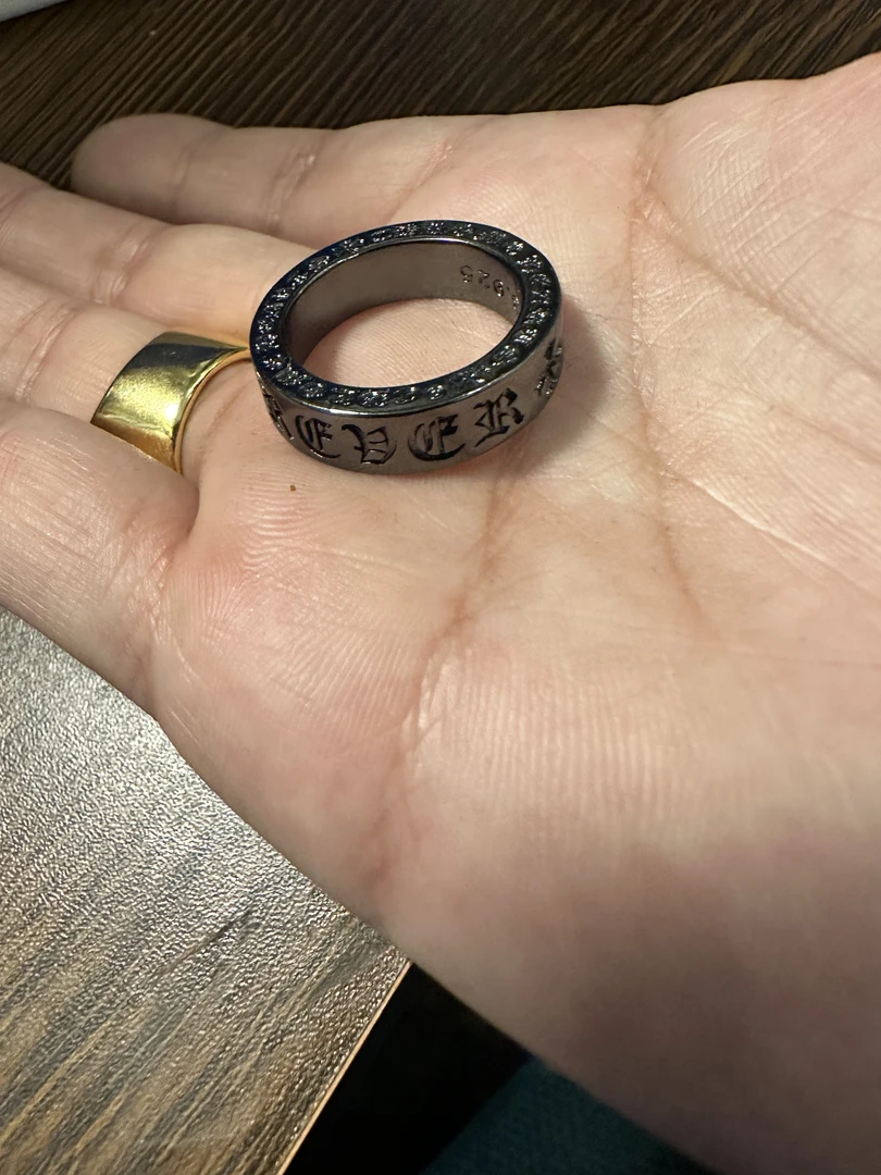 合金戒指 【kk永恒黑武士白锆戒指】手工吊坠时尚百搭黑色编织