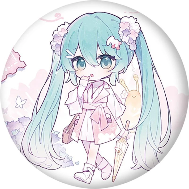 初音未来动漫周边徽章吧唧miku胸针别针款初音未来马口铁徽章