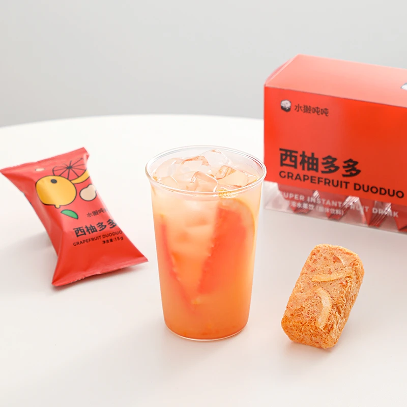 水獭吨吨(tǎ)冻干果茶西柚乳酸菌秋冬暖饮冲泡自制鲜果茶