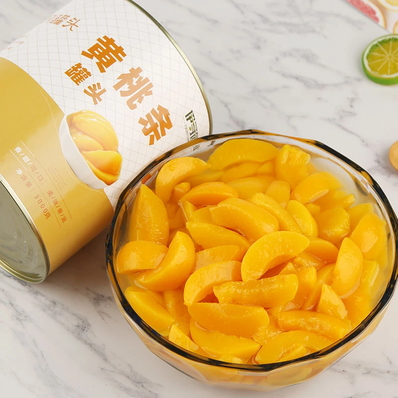 黄桃条罐头3公斤新鲜糖水水果罐头大罐装大桶大瓶3kg水果捞批发