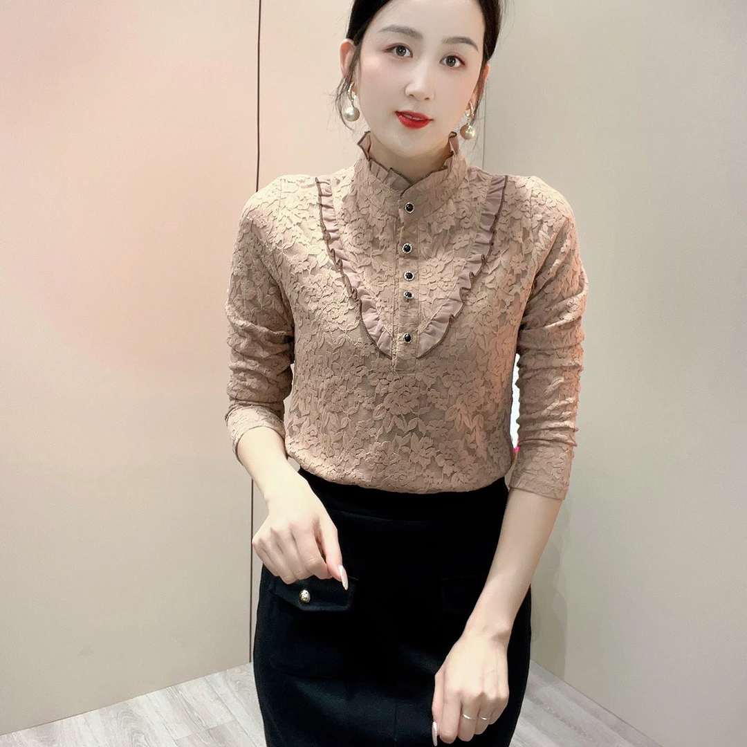 D271秋冬新款保暖半高领打底衫时尚百搭洋气显瘦长袖气质上衣