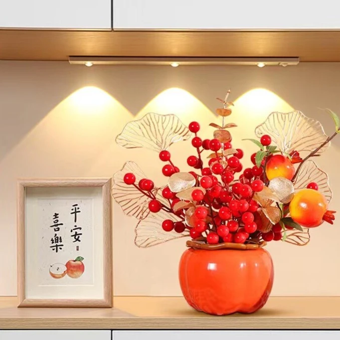柿柿如意柿子创意家居摆件乔迁之喜客厅装饰新居搬家布置装饰品