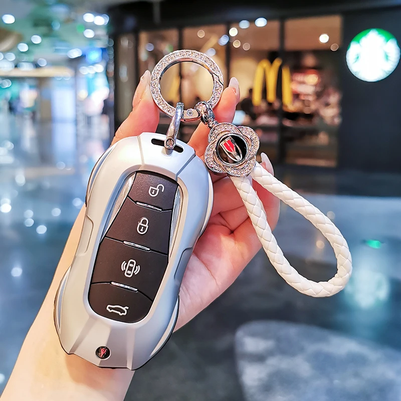 适用红旗HS5钥匙套2023款H5新款H9 HS7 H6 HQ9 EHS9 HS3 EQM5车扣