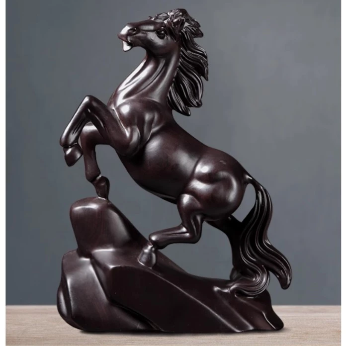 黑小马摆件高7厘米 桌面中式装饰