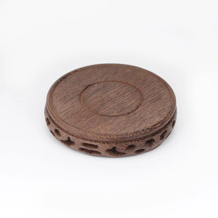 新镂空圆形底座9厘米桌面摆件底座镂空壶垫