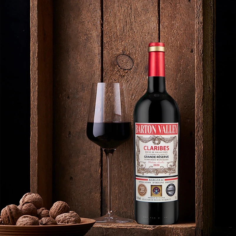 法国原瓶进口干红葡萄酒AOP14.5度红酒老藤酿造礼节拜访自饮划算