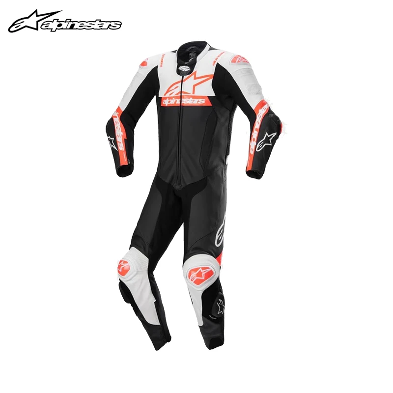 a星alpinestars MISSILE V2连体皮衣赛道骑行服专业牛皮连体皮衣