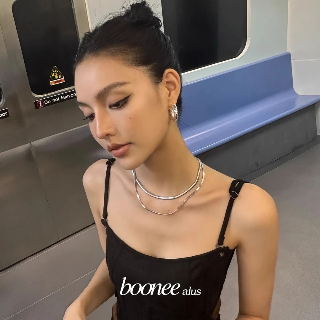 铜合金耳饰 Boonee alus法式小众耳圈新款冷淡风C圈耳环高级耳饰