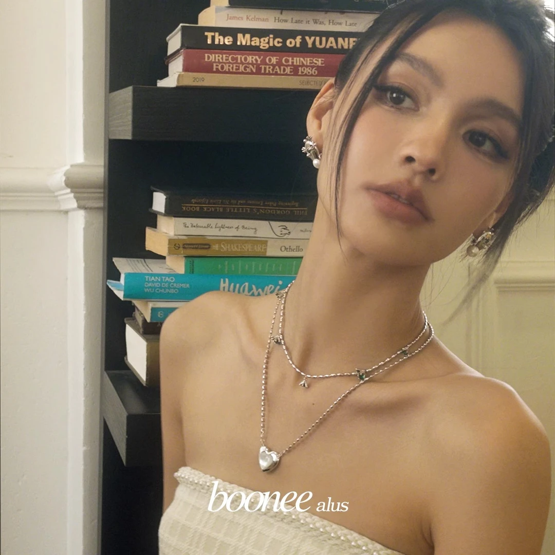 boonee alus 铜合金项链 设计甜酷风爱心吊坠ins风锁骨链