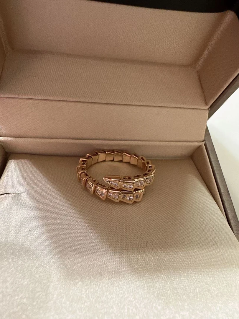 合金戒指 蛇头满钻-万花筒-菱格-戒指