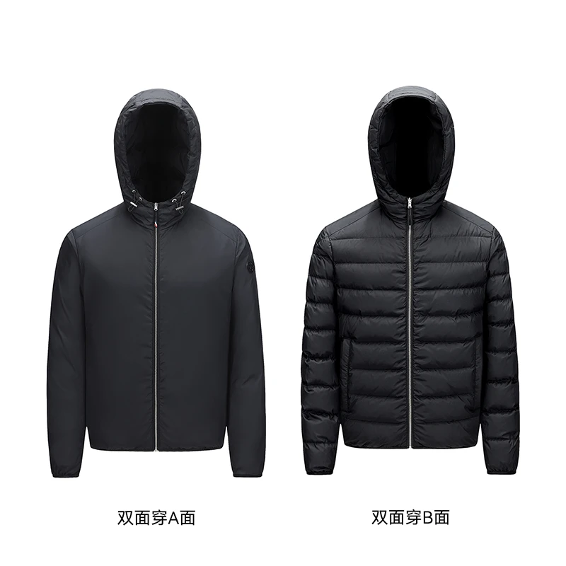 【加拿大奢鹅95鹅绒】汉堡连帽双面穿殿堂版冬季加厚羽绒服916