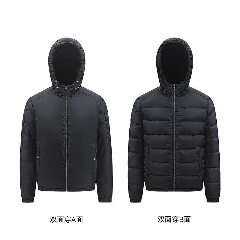 【加拿大奢鹅95鹅绒】汉堡系列考杜拉面料连帽双面穿冬季羽绒服919