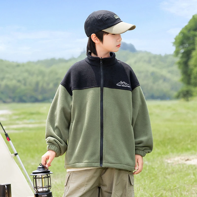 【优妈】男童外套春秋款儿童装秋季摇粒绒上衣大童男孩1507