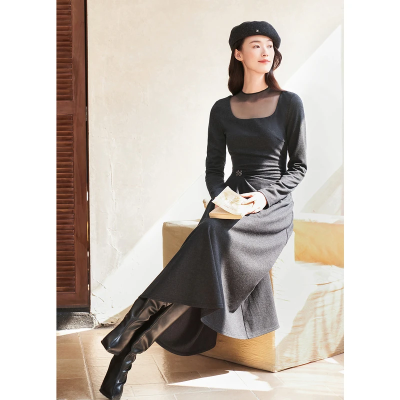 YINER音儿冬季新款连衣裙8C34505890