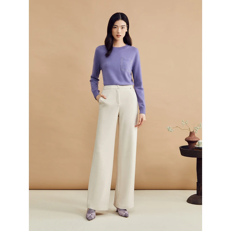 YINER音儿冬专柜同款新款时尚法式软糯慵懒风毛针织衫8C34506920