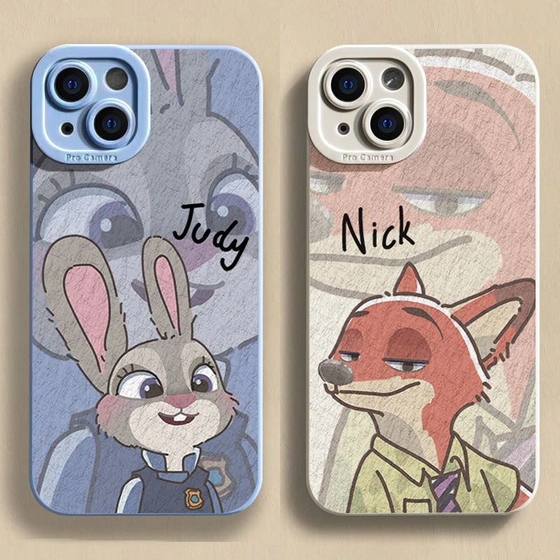 动物城情侣苹果14手机壳iphone15promax全包12/11硅胶6s/xr/7p/13