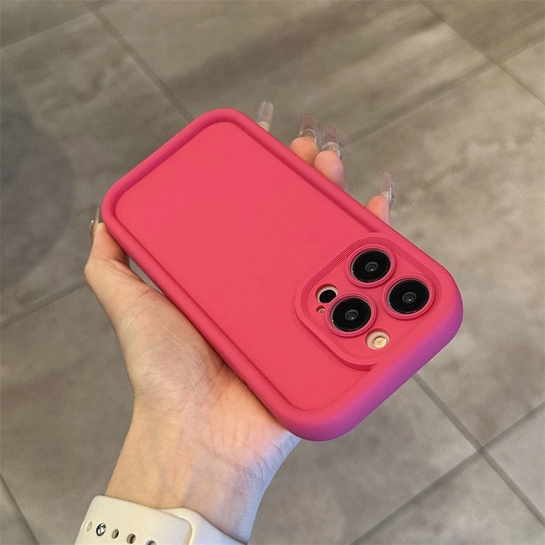 适用苹果15promax高级iPhone14pro卡通12手机壳13女11纯色x防摔xr
