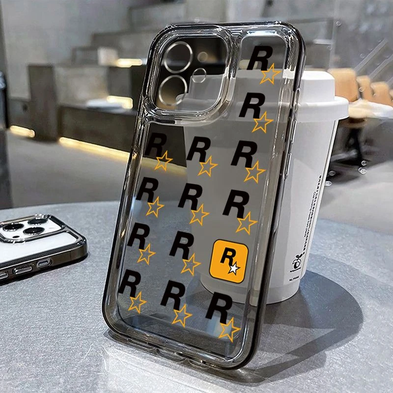 R星苹果iPhone15pro手机壳爆款网红14pro透明12磨砂全包11保护/13