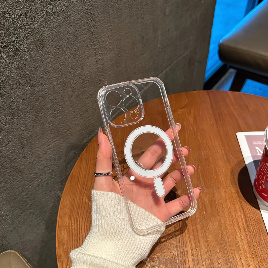 网红款苹果15手机壳Magsafe磁吸iPhone14高级感13全包12磁吸壳11x