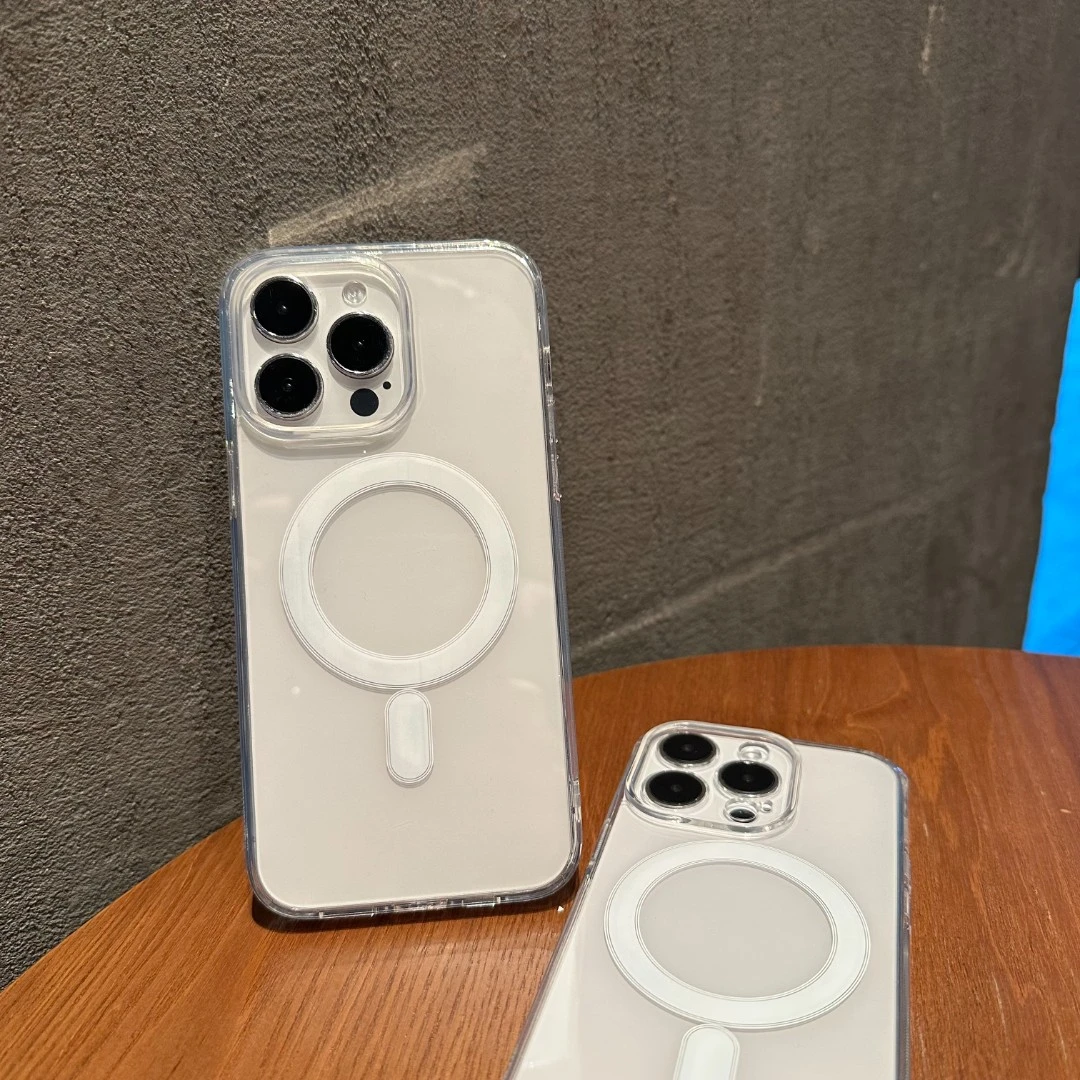 无线充电苹果14promax手机壳Magsafe磁吸iphone15防摔13透明12/11