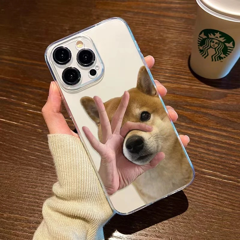 趣味OK闭嘴狗苹果15pro手机壳13透明iphone11/12防摔Xs xR磨砂/14