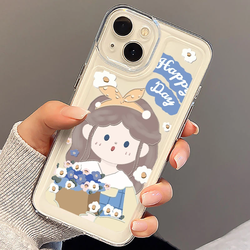 iPhone15手机壳苹果14可爱小众创意12/13简约ins防摔全包个性卡通